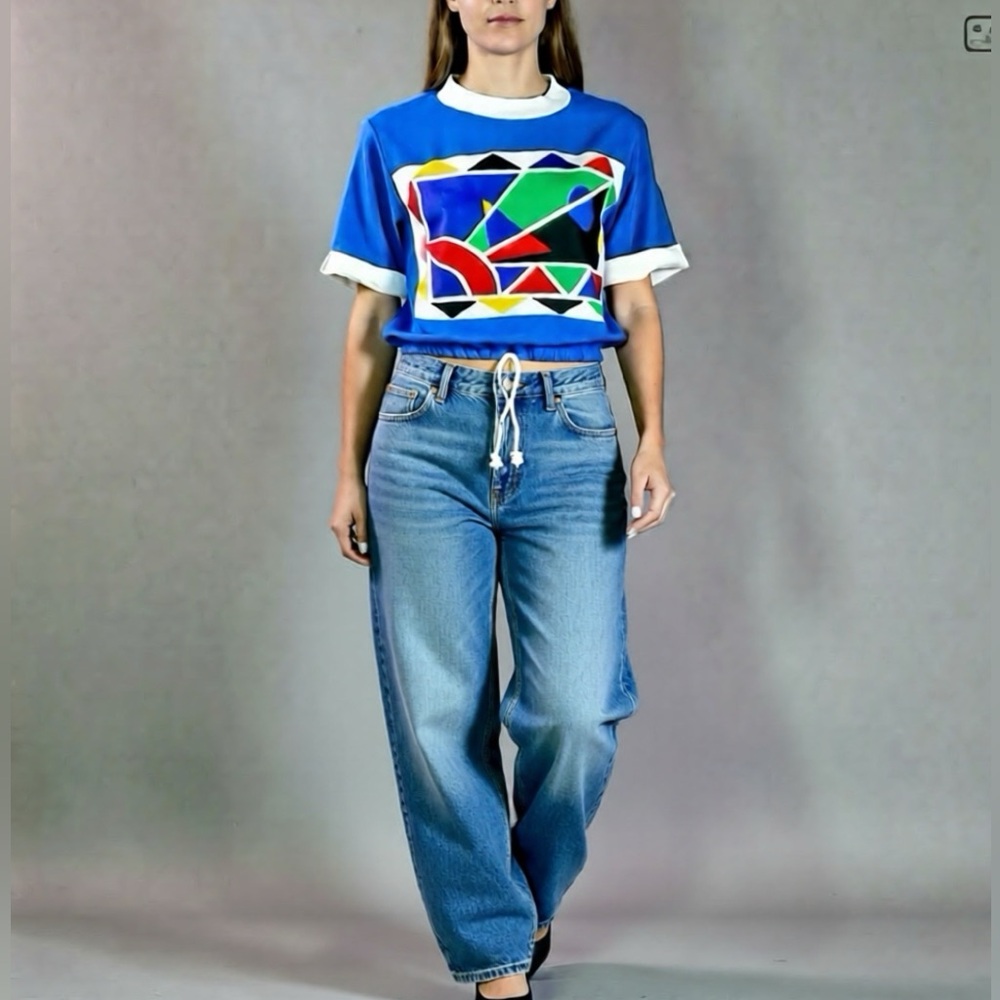 Vintage Teddi Sport Geometric oversized 90s Athleisure